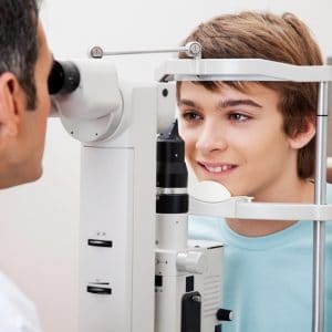 Boy Having Eye Test