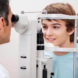 Boy Having an Eye Test