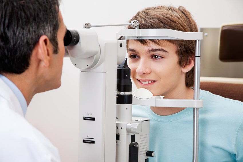 Boy Having an Eye Test